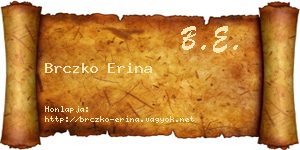 Brczko Erina névjegykártya
